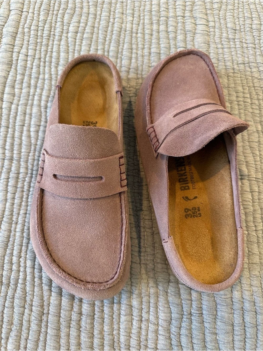 Birkenstock Women's Suede Penny Loafer Mules in Dusty Rose size 39 - Picture 14 of 16